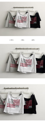 Risch アンバランスショルダー半袖Tシャツ