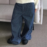 Saffer striped wide cotton pants