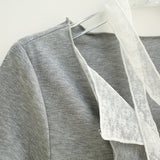 Leni Lace Scarf Layered Tee