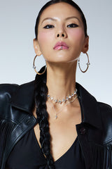 New Shine Star Hoop Earrings (L)