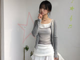 シフォンレイヤードスカート