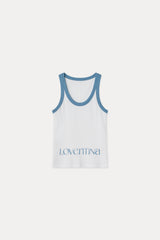 DEEP NECK SLEEVELESS TOP_SKY BLUE-WHITE