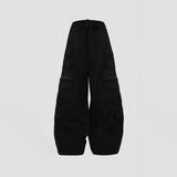 HIERARCHY STUDIOS Unsolved - Black Cargo Baggy Longpants