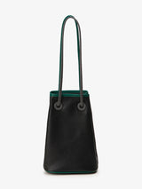 BAZAS bucket leather bag / Matte Black