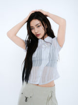 PLEATES WRAP SKIRT [IVORY]