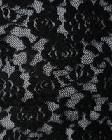 Rose half neck top_black