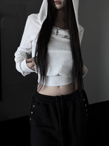 faye off-shoulder hood T (3color)