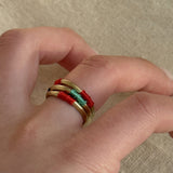 [CCNMADE] Matching Ring_Type02 (Black+Black&silver)