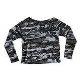 Camo off shoulder T