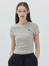 KIRSH プレーンスリムフィットストライプTシャツ【ダークブルー】