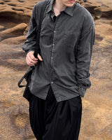 Stain Pigment Washing Shirt