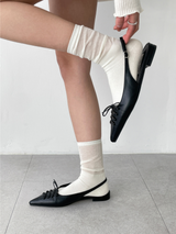 eyelet flat shoes