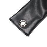 LEATHER TRANSFOAM BAG-BLACK