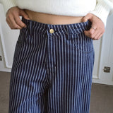 Saffer striped wide cotton pants