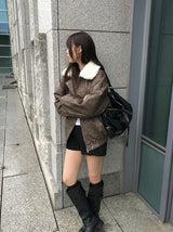 Zelda Vintage Leather Fur Mustang Jumper