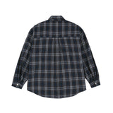 Oversized Patch Check Shirt - Navy