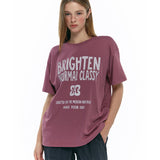 タイポTシャツ Plum