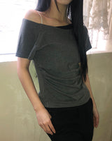 Elang Contrast Shirred T-Shirt