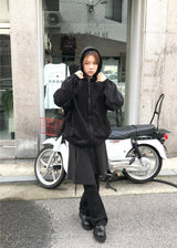  STRING VELLVET  HOOD JACKET
