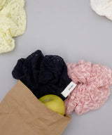 Lace Big Scrunchie - Navy