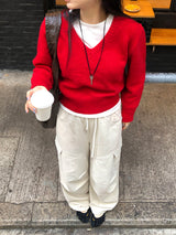 [MADE] FIFTY WOOL V-NECK KNIT