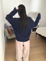 ラスオーバーフィットモヘアウールニット（3c）