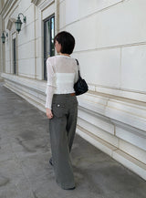 Suha Lace Square Ribbed Sleeveless
