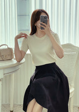 Today Round Basic Short Sleeve Knit