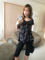 Dusky check blouse