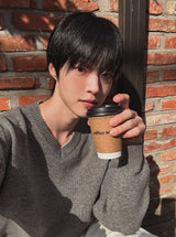 [wool80%] Cop Wool Layered V-Neck Knit