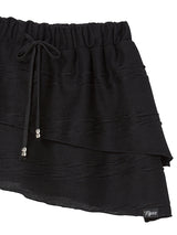 TWIST FRILL SKIRT BLACK