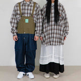 2ポケットチェックシャツ (BROWN)