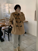 [MADE/3 Ounce Quilted Lining] Keden Wool Buckle Half Coat