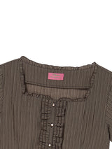 SQUARE BLOUSE BROWN