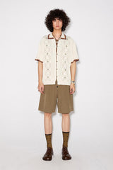 Retro multi-button simple breathable casual shorts for summer