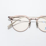 Knouun Round titanium glasses CODE. 104. B Brown N Gold