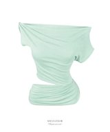 Dolphia slit drape top (3color)