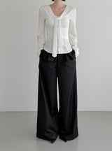 Ella Button Flare Skirt Pants