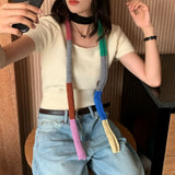 Picasso Color Coloring Unit Price Thin Choker Scarf Knit muffler Gift