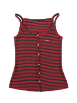 STRIPE JERSEY VEST (RED)