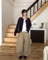 Socky Round Knit Cardigan