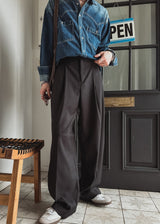 Laura Two Pintuck Wide Slacks