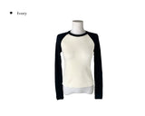 Dutz Raglan Color Matching Slim Fit Long Sleeve Knit