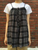 Tie-up check nasi blouse (2color)