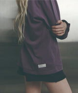 ボタン ロールアップ ルーズフィット ロングスリーブ [Muted purple]