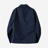 Poly Cotton Zip Shirts Jacket - NAVY