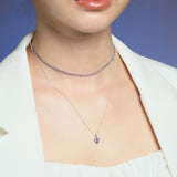 オーロラハートパルネックレス