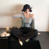 [BELLIDE MADE] Holter neck camisole + cardigan setup