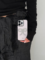 ribbon stud case (pink)