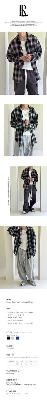 [F/W] Cutting check overfit shirts (3color)